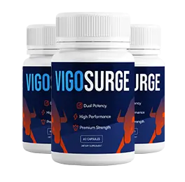 Three VigoSurge bottles bundled with bonus digital guides