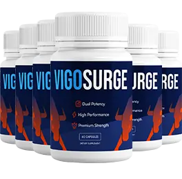 Six VigoSurge bottles bundled with bonus digital guides